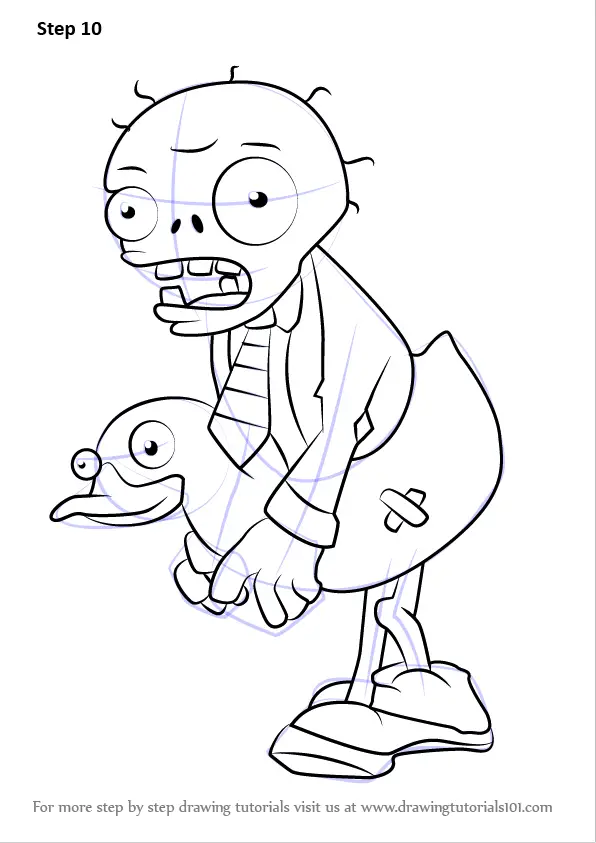 Learn How to Draw Ducky Tube Zombie from Plants vs. Zombies (Plants vs ...