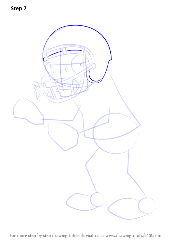 Learn How to Draw Football Zombie from Plants vs. Zombies (Plants vs