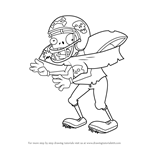 How to Draw Football Zombie from Plants vs. Zombies