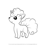 How to Draw Alola Vulpix from Pokemon Sun and Moon