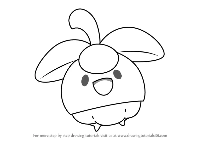 How to Draw Bounsweet from Pokemon Sun and Moon. 