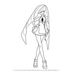 How to Draw Lusamine from Pokemon Sun and Moon