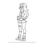 How to Draw Team Skull Grunt - Female from Pokemon Sun and Moon