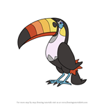 How to Draw Toucannon from Pokemon Sun and Moon