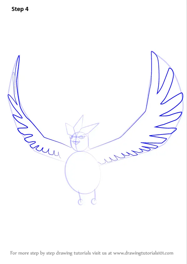 Learn How To Draw Articuno From Pokemon Go Pokemon Go Step By Step