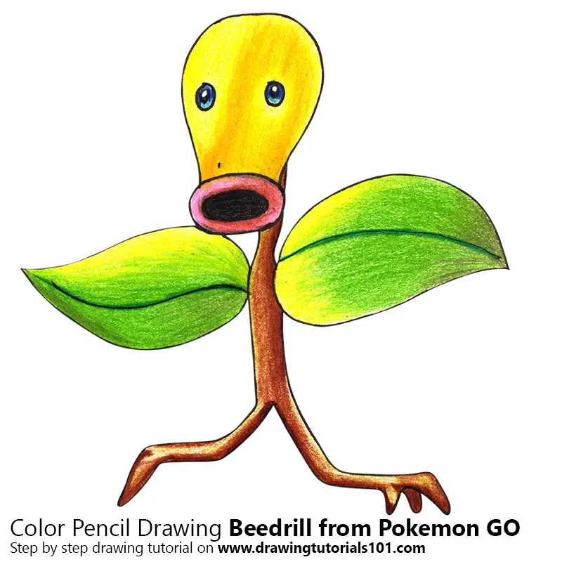Bellsprout from Pokemon GO Color Pencil Drawing
