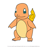 How to Draw Charmander from Pokemon GO