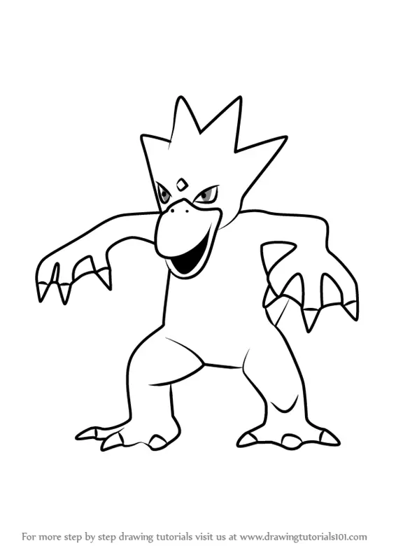 Learn How to Draw Golduck from Pokemon GO (Pokemon GO) Step by Step ...