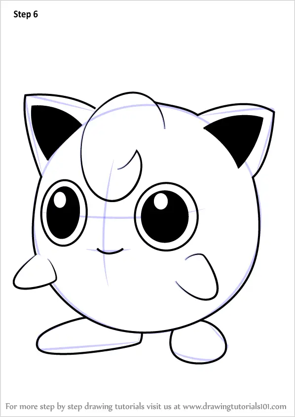 Step by Step How to Draw Jigglypuff from Pokemon GO