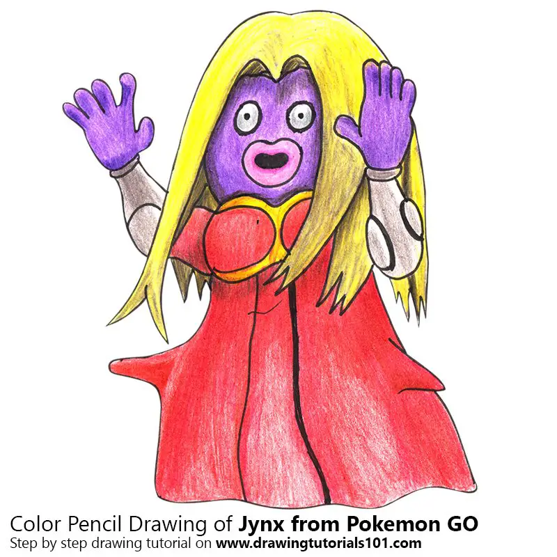 Jynx from Pokemon GO Color Pencil Drawing