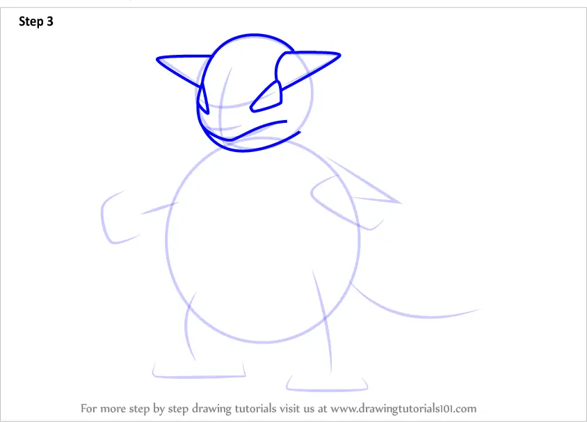 Step by Step How to Draw Kangaskhan from Pokemon GO ...