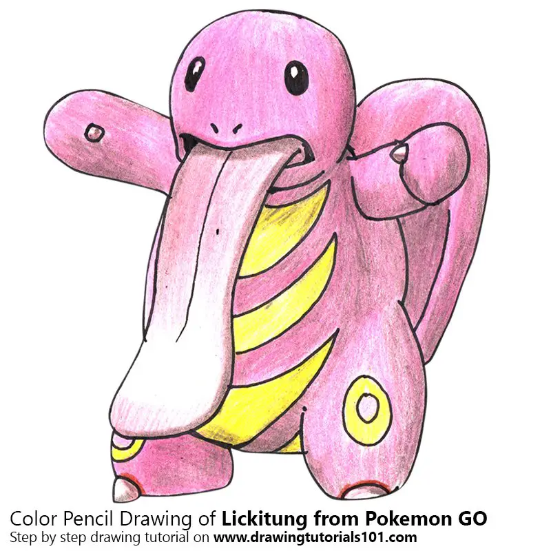 Lickitung from Pokemon GO Color Pencil Drawing