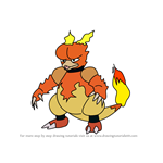 How to Draw Magmar from Pokemon GO