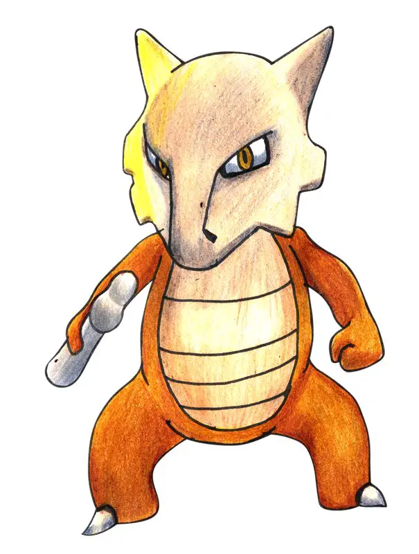 Marowak from Pokemon GO Color Pencil Drawing