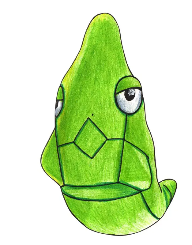 Metapod from Pokemon GO Color Pencil Drawing