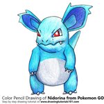 How to Draw Nidorina from Pokemon GO