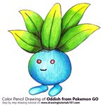 How to Draw Oddish from Pokemon GO