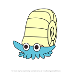 How to Draw Omanyte from Pokemon GO