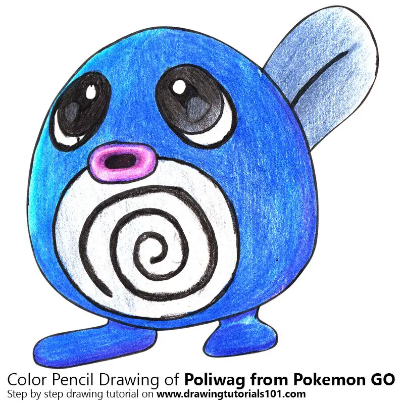 Poliwag from Pokemon GO Color Pencil Drawing