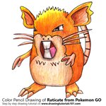 How to Draw Raticate from Pokemon GO