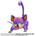How to Draw Rattata from Pokemon GO
