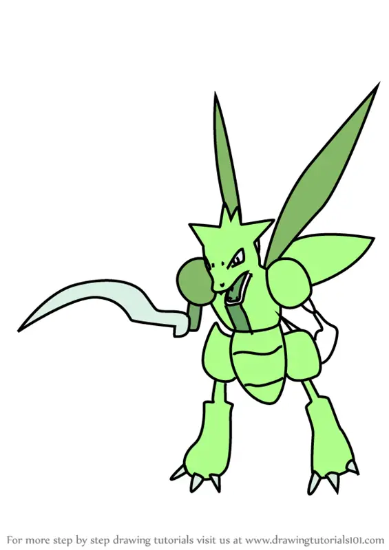 Learn How to Draw Scyther from Pokemon GO (Pokemon GO) Step by Step ...