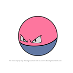 How to Draw Voltorb from Pokemon GO