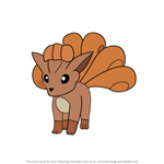 How to Draw Vulpix from Pokemon GO