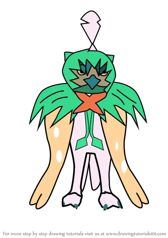 Learn How To Draw Decidueye From Pokemon Sun And Moon Pokémon Sun And Moon Step By Step 5364