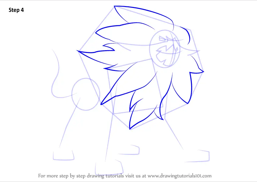 Step by Step How to Draw Solgaleo from Pokemon Sun and Moon