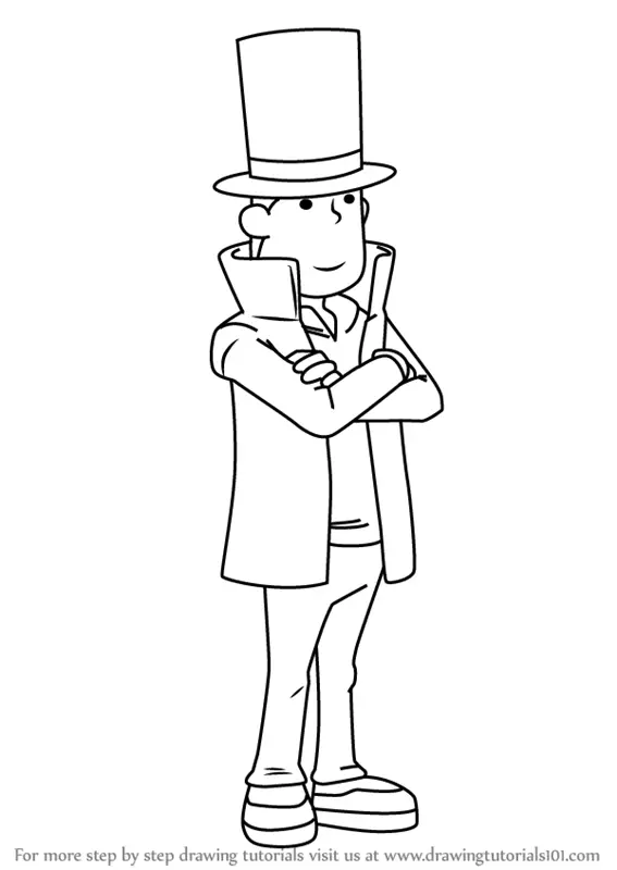 Learn How to Draw Professor Hershel Layton from Professor Layton ...