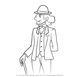 How to Draw Roscoe Strapping from Professor Layton
