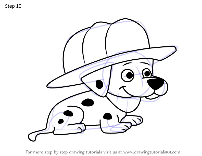Step By Step How To Draw Dalmatian From Putt Putt Drawingtutorials101 Com - dalmation hat roblox