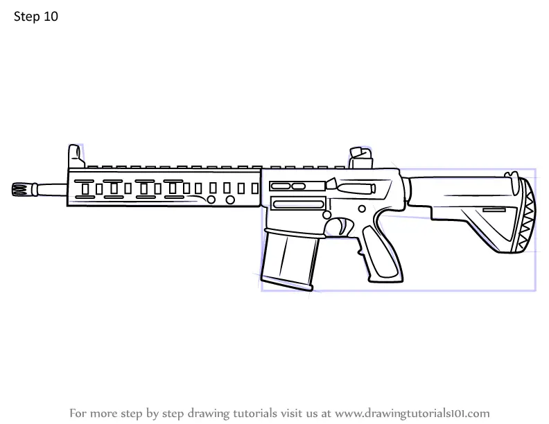 Learn How to Draw 417 Marksman Rifle from Rainbow Six Siege (Rainbow ...