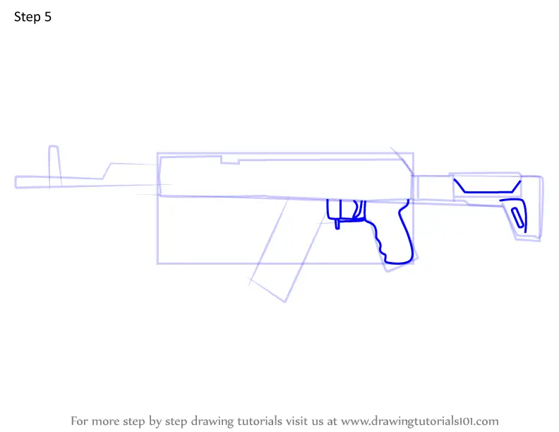 Learn How to Draw AK-12 Assault Rifle from Rainbow Six Siege (Rainbow ...