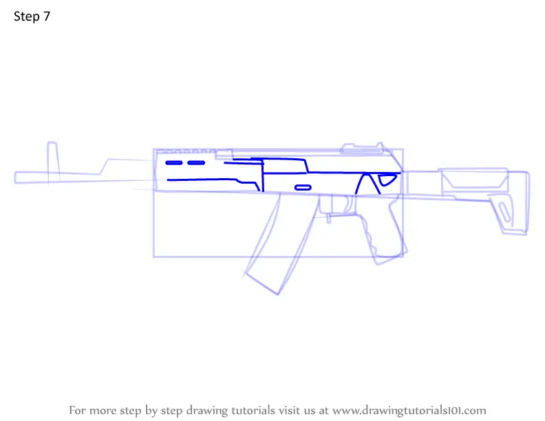 Learn How to Draw AK-12 Assault Rifle from Rainbow Six Siege (Rainbow ...