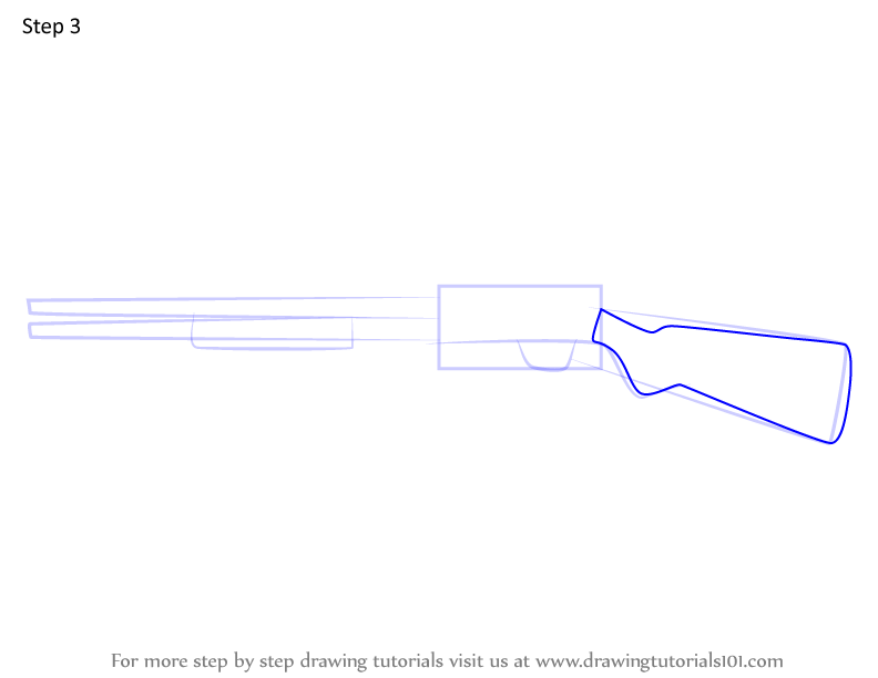 Step by Step How to Draw M590A1 Shotgun from Rainbow Six Siege ...