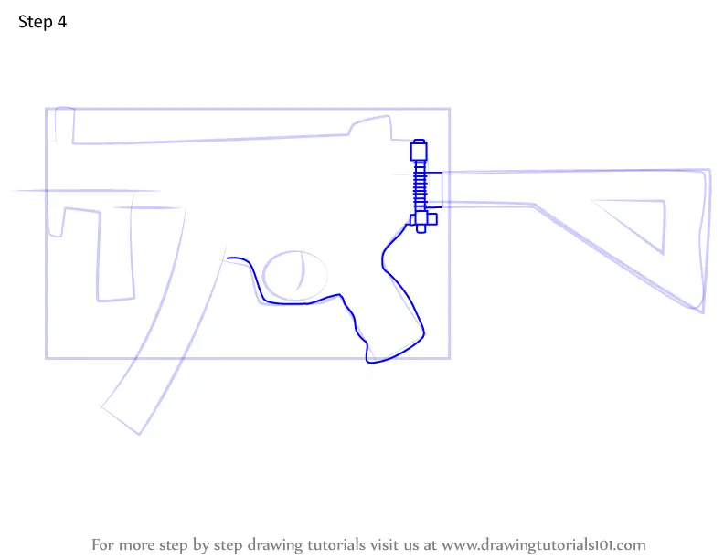 Learn How to Draw MP5K SMG from Rainbow Six Siege (Rainbow Six Siege