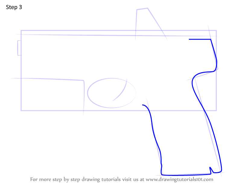 Learn How to Draw P-10C Pistol from Rainbow Six Siege (Rainbow Six ...