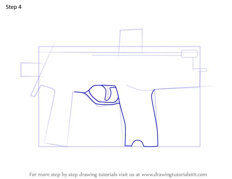 Learn How to Draw SPSMG9 Machine Gun Pistol from Rainbow Six Siege