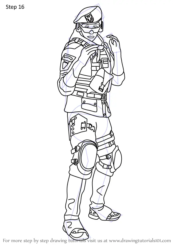 Learn How to Draw Zofia from Rainbow Six Siege (Rainbow Six Siege) Step ...