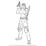 How to Draw Chris Redfield from Resident Evil