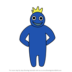 How to Draw Blue from Roblox Rainbow Friends