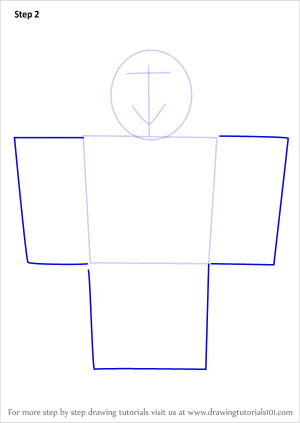 Step by Step How to Draw Noob from Roblox