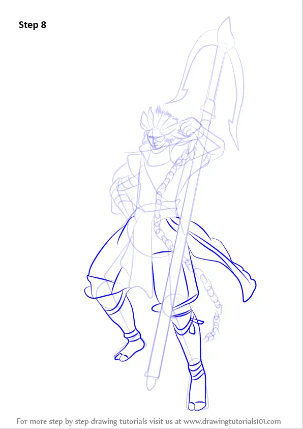 Step by Step How to Draw Chosokabe Motochika from Sengoku BASARA ...