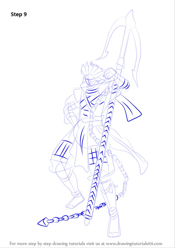 Step by Step How to Draw Chosokabe Motochika from Sengoku BASARA ...