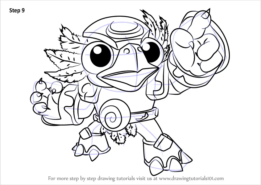 Step by Step How to Draw Pet-Vac from Skylanders : DrawingTutorials101.com