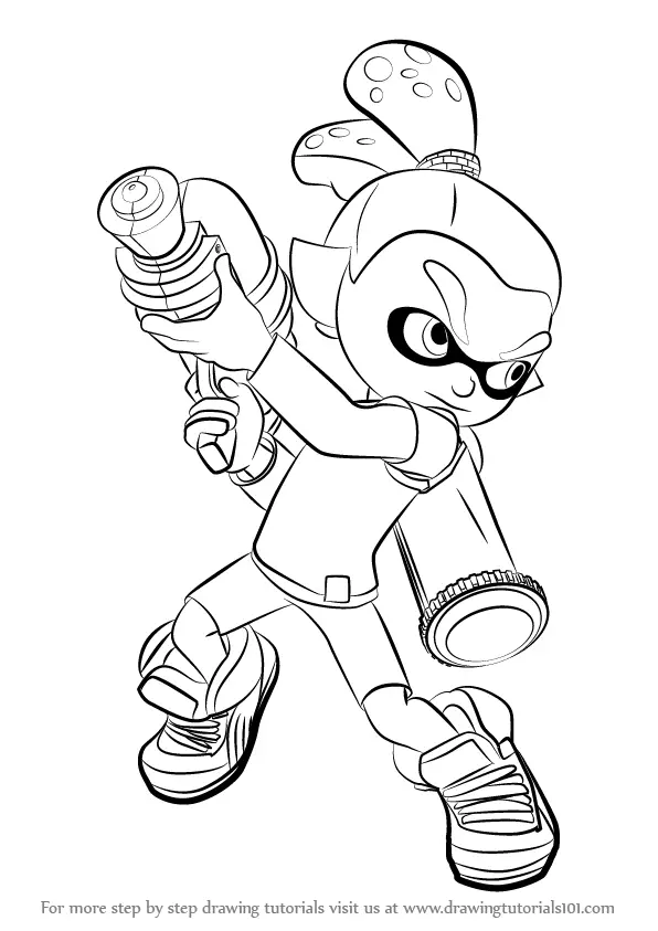 Learn How to Draw Inkling Male from Splatoon (Splatoon) Step by Step ...