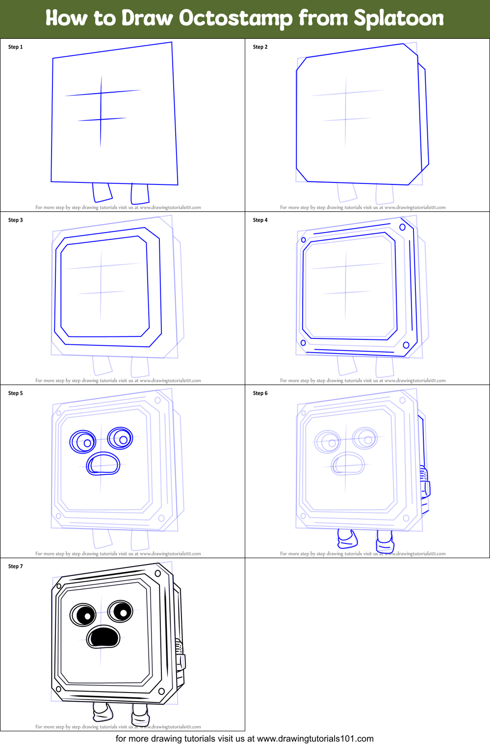 How To Draw Octotrooper From Splatoon Printable Step - vrogue.co