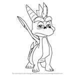 How to Draw Flame from Spyro